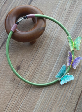 时尚个性风绿色蝴蝶脖子饰品颈带