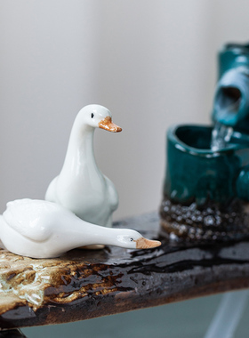 古都轻奢陶瓷仿竹子鱼池循环流水