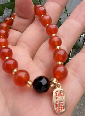 红色福字新年礼物手串