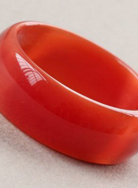 橘红色水晶猫眼效应玉镯子