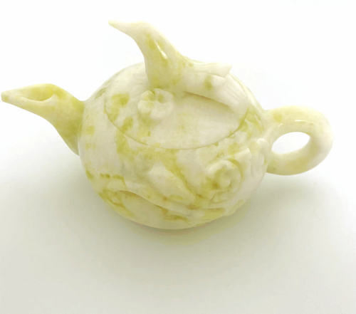 精制正品天然蓝田玉喜上眉梢茶壶茶具四杯一盘一壶酒具 家居摆件 - 图3