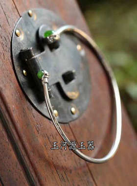 碧玉开口复古饰品手镯