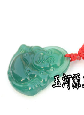 巴西冰种翠绿色水晶佛挂件吊坠