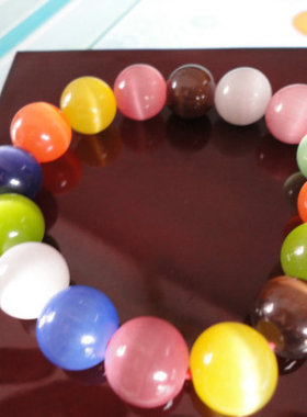 极美耀眼斯里兰卡七彩手串