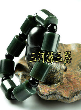 手串桶珠男款新疆和田玉