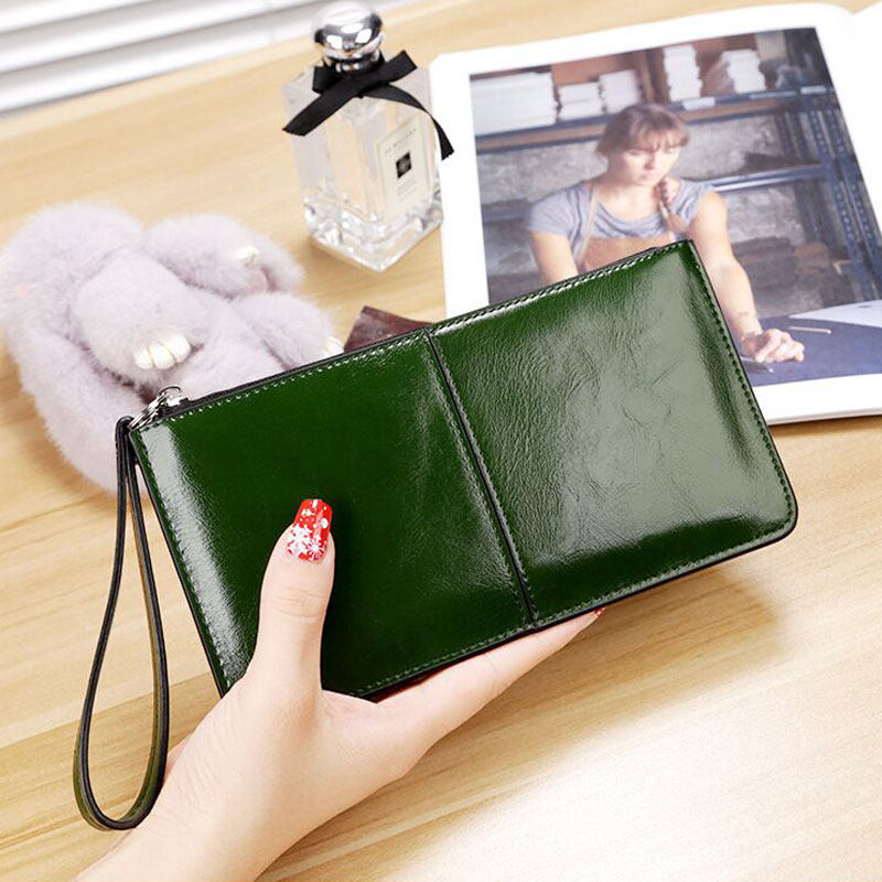 女士中长款2019新款潮拉链手机包 金旋律钱包