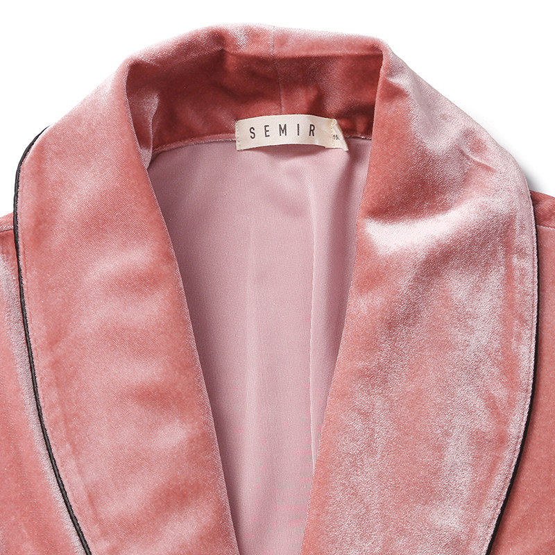 清仓初秋森马女性感丝绒可外穿睡衣 森马outlets店睡衣/家居服套装