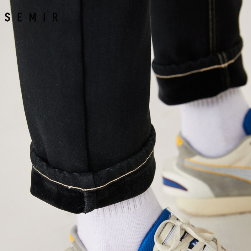 (预售)清仓森马加绒男潮牌牛仔裤 森马outlets店牛仔裤