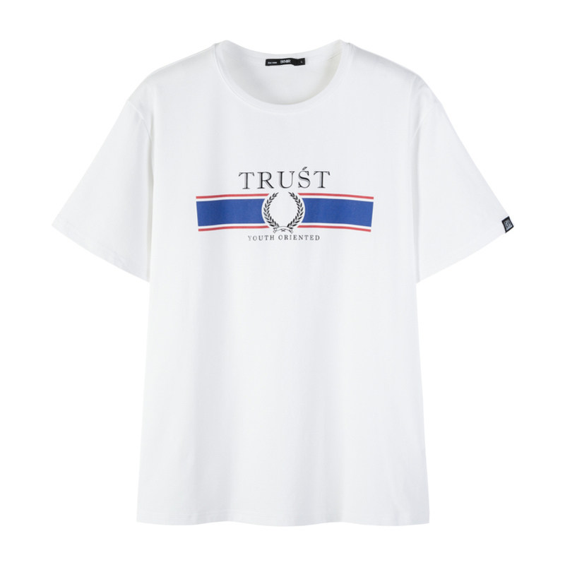 森马2020夏新款短袖男复古撞色t恤 森马outlets店T恤