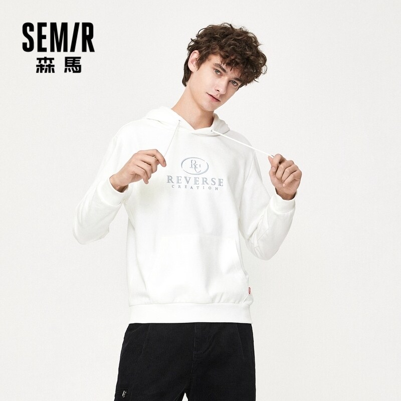 森马男装2020秋季新款字母刺绣卫衣 森马outlets店卫衣