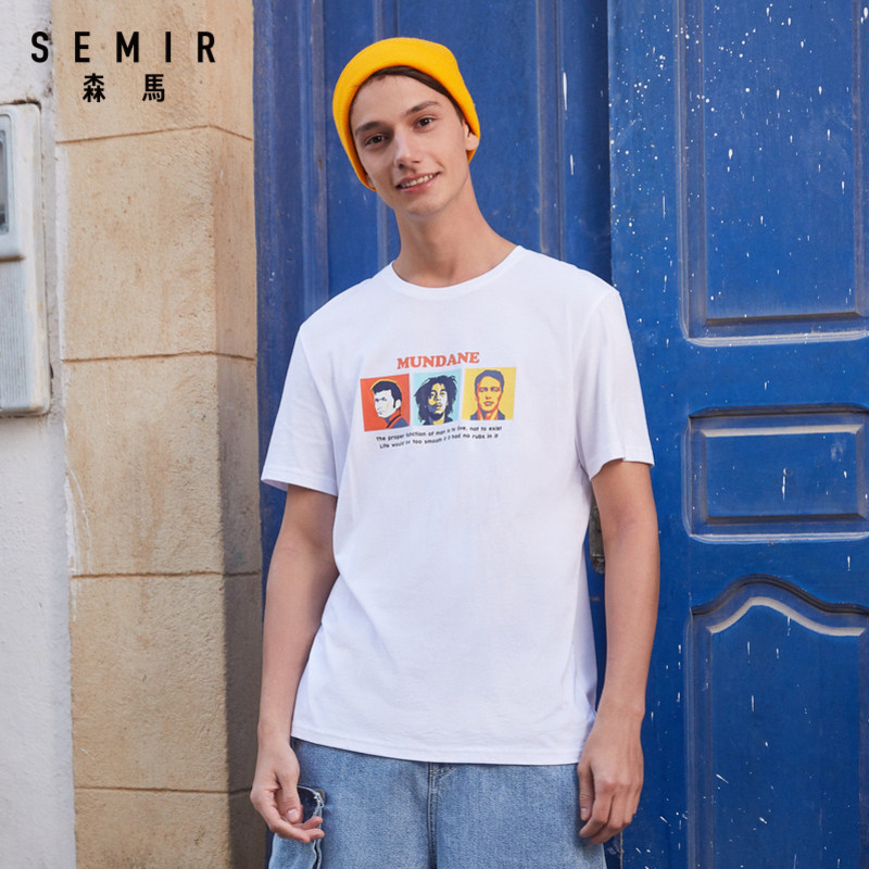 森马短袖男夏季新款2020人物t恤 森马outlets店T恤