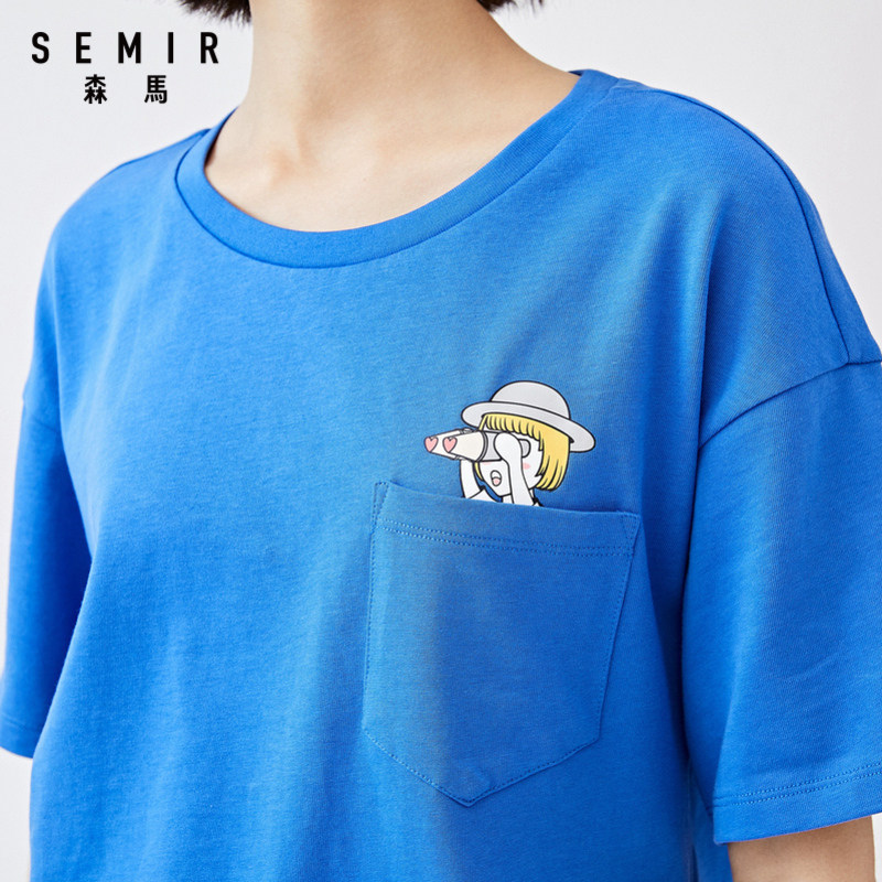 森马短袖女纯棉女学生圆领显瘦t恤 森马outlets店T恤