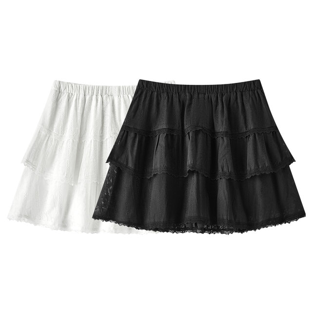 Semir lace lace texture puffy skirt for women