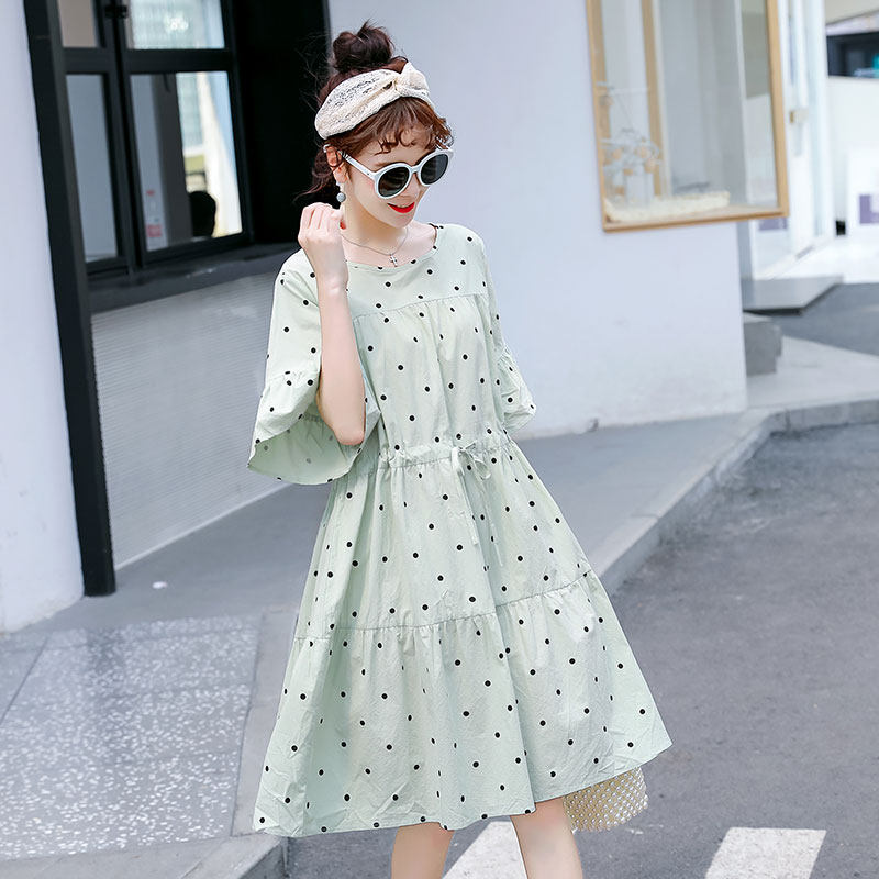 孕妇2020夏装新款夏天宽松连衣裙 思采罗连衣裙