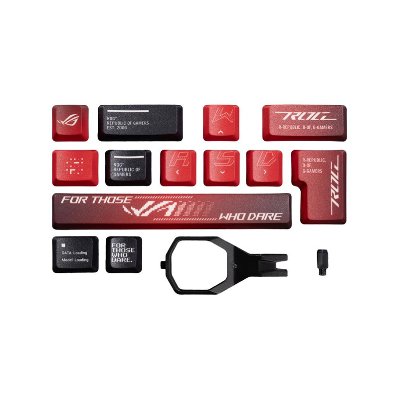 ROG热升华PBT键帽游戏机械键盘夜魔游侠2NX轴防滑耐磨抗汗防指纹 - 图0