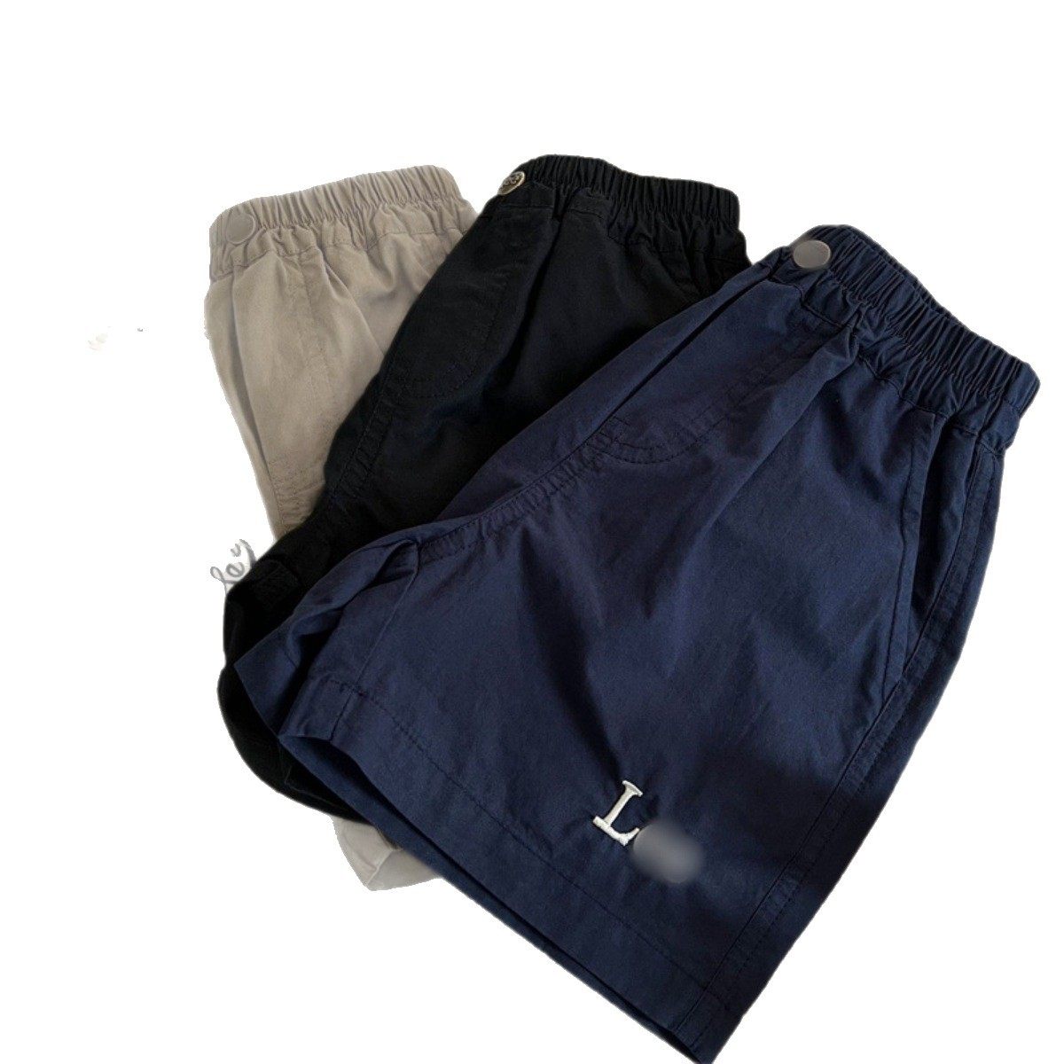 薄款儿童短裤2025夏新款男女童刺绣字母棉布裤宝宝日系潮牌五分裤,淘宝优惠券,粉丝福利购,淘宝优惠卷