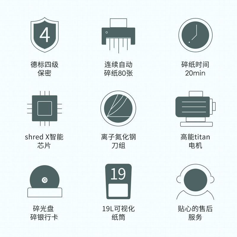 得力(deli)4级保密办公商用全自动 鑫志博雅办公碎纸机