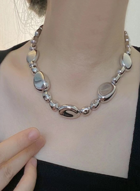 合金串珠女式不规则项链