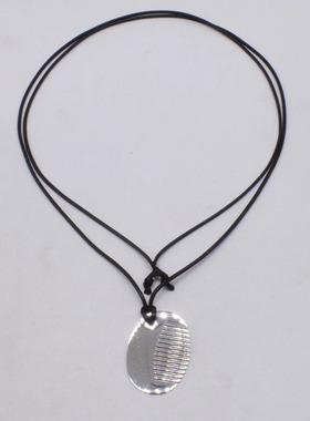 合金皮绳女式梳子项链