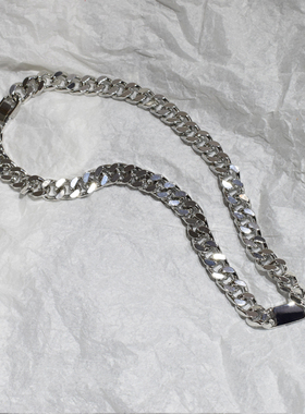 欧美复古时髦粗链条女夜店毛衣链