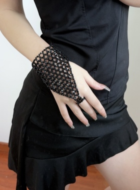 镂空网格手背链手腕饰品装饰品女