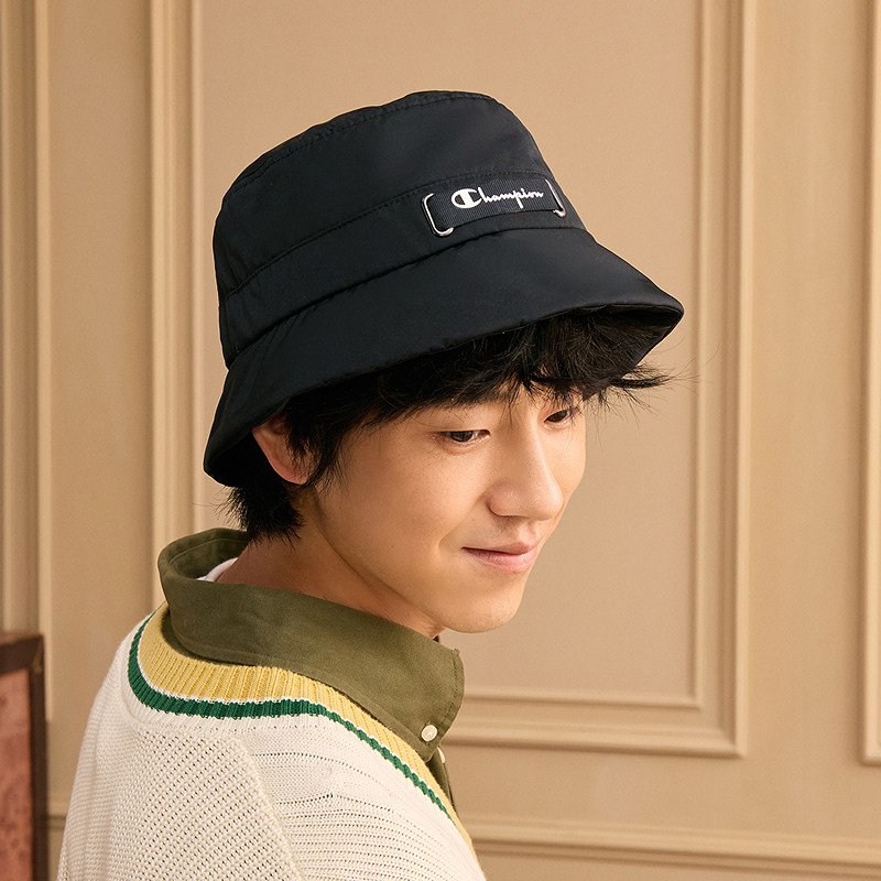 Champion冠军渔夫帽男2024冬季新款盆帽休闲户外简约潮牌女遮阳帽,淘宝优惠券,粉丝福利购,淘宝优惠卷
