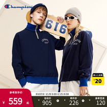 Champon Champion stand-up collar zip necropolis lovers print American vintage mens 2023 autumn and winter womens bottom blouses