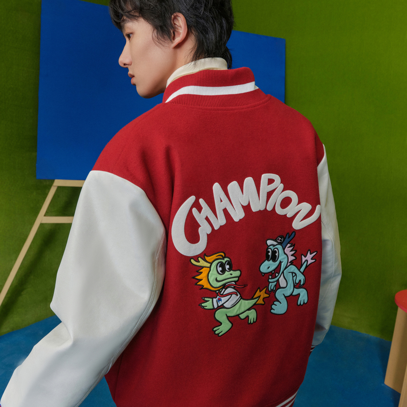 【王俊凯同款】Champion小龙人冠军棒球服外套秋季龙年新年红