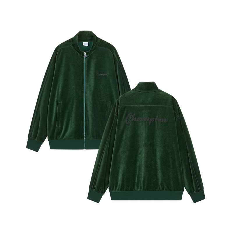 Champion冠军丝绒外套男2026春季新款休闲风立领开衫夹克复古风女,淘宝优惠券,粉丝福利购,淘宝优惠卷