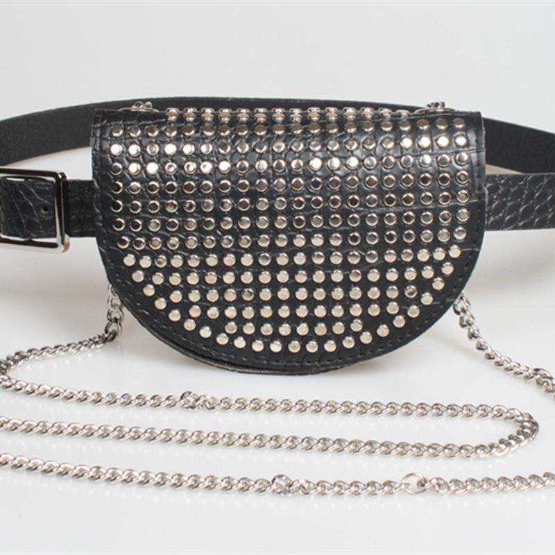 腰带女装饰链条手机腰包配裙子潮ins2020简约百搭铆钉朋克风腰封,淘宝优惠券,粉丝福利购,淘宝优惠卷