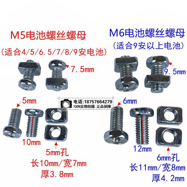 Two-wheel motorcycle battery screw nut thread cap