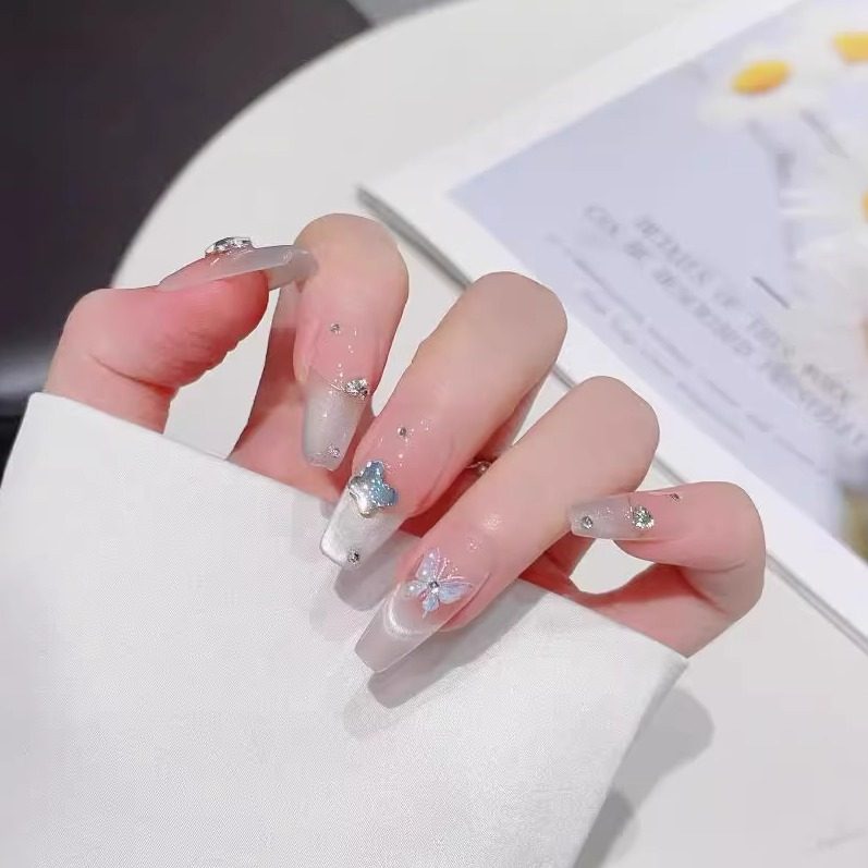 珊瑚之恋纯手工穿戴甲纯欲风气质轻奢高级日常美甲可拆卸甲片美甲,淘宝优惠券,粉丝福利购,淘宝优惠卷