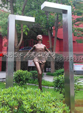 玻璃钢雕塑校园文化风仿铜定制