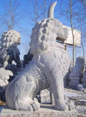 铸铜玻璃钢独角兽雕塑