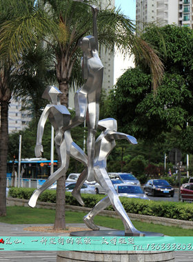 商业主题自行车抽象风制作雕塑