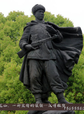 玻璃钢革命战士军人园林景观定制
