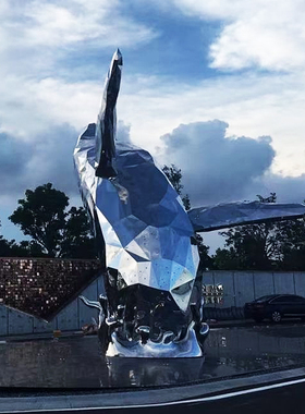 庭院小区公司门口鲸鱼雕塑不锈钢