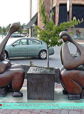 抽象风读书商业步行街制作雕塑