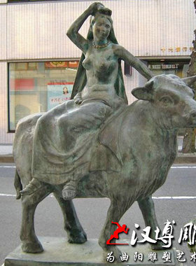 玻璃钢动物十二星座公园铜雕塑