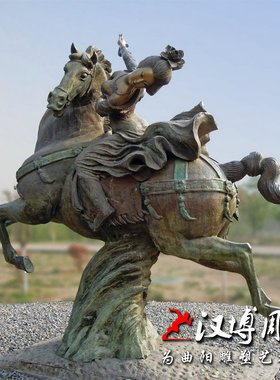 户外景观园林玻璃钢古代人物雕塑