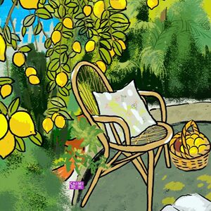 柠檬树装饰画原创插画师吃米