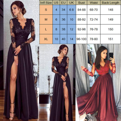 Party Ball Prom Gown Formal CLUB Wear Deep V Neck Long Dress - 图0