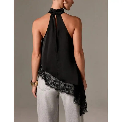 露背修身纯色吊带 Top backless slim fit solid color suspender - 图1