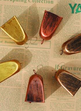 跨境热卖做旧方形铃铛古铜色圣诞铃铛装饰品庭院挂件铁艺牛铃