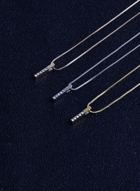 Diamond-studded one-piece pendant collar chain for women跨境