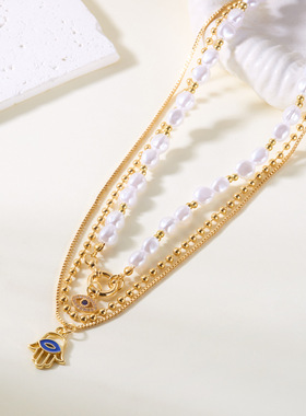 Cross-border imitation pearl collar chain for women跨境项链