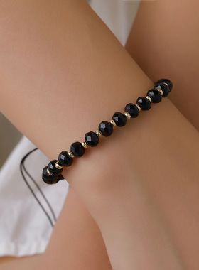 Handmade beaded braided bracelet for women女士小众流行手链