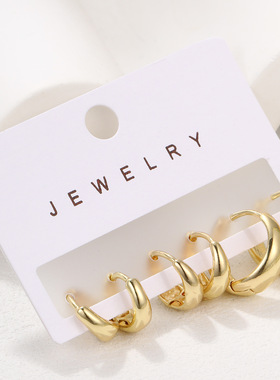 Cross-border minimalist ear ring women's jewelry跨境女士耳饰