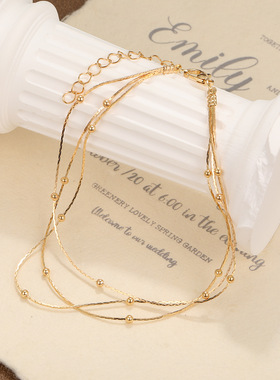 Cross-border women's decorative ankle chain跨境女士休闲脚链