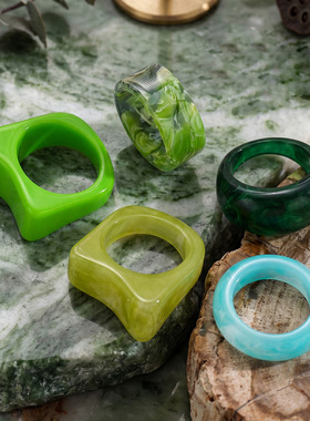 Cross-border ring set niche jewelry for young girls跨境戒指